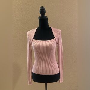 Baby Pink Long Sleeve Top